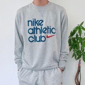 Gray ''Nike Athletic Club” Men’s crewneck sweatshirt.   Size XXL